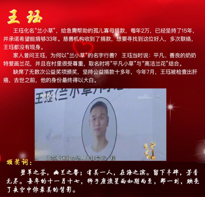 2017年感动中国十大人物分别有什么品质