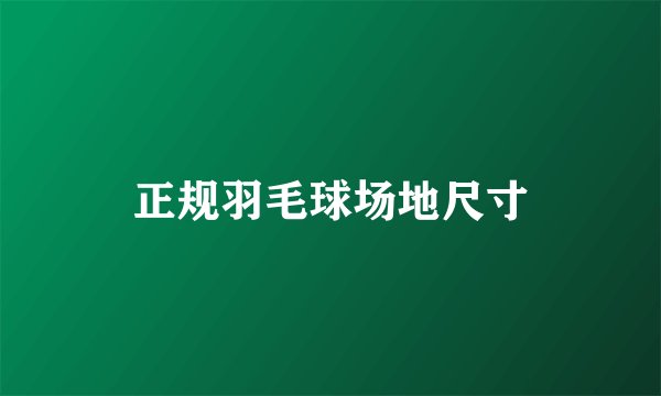 正规羽毛球场地尺寸