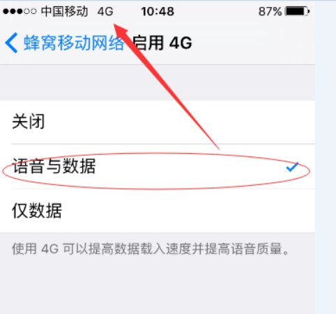 苹果手机5s怎么设置4G网络