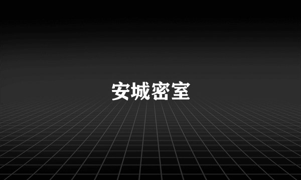 安城密室