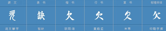 “欠”的偏旁部首是什么？