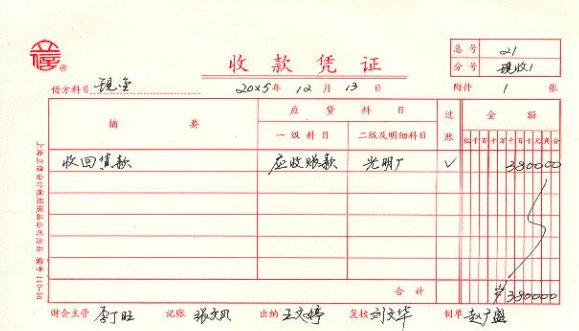 记账凭证的填制样式图