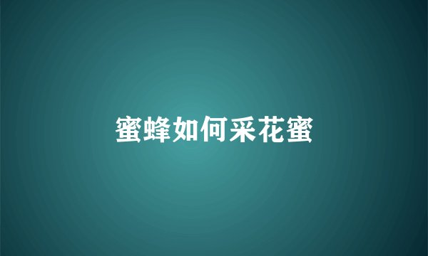 蜜蜂如何采花蜜