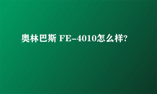 奥林巴斯 FE-4010怎么样?