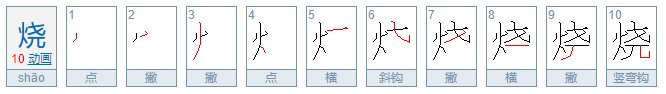 烧的笔顺