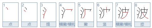 波字的笔顺