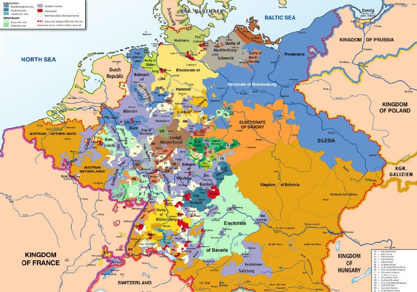 求神圣罗马帝国最全邦国列表