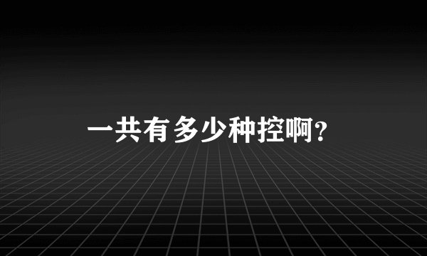 一共有多少种控啊？