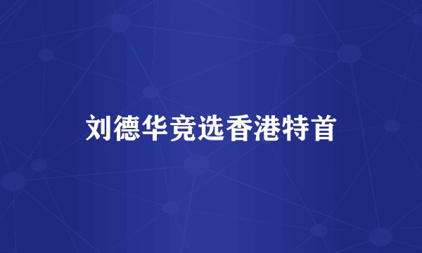 刘德华竞选香港特首