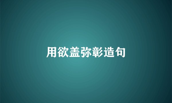 用欲盖弥彰造句