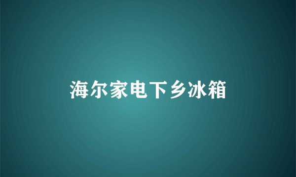 海尔家电下乡冰箱