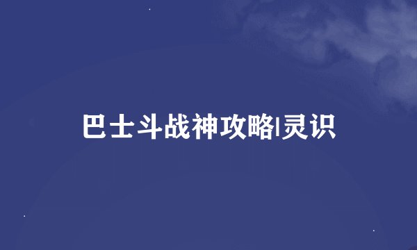 巴士斗战神攻略|灵识
