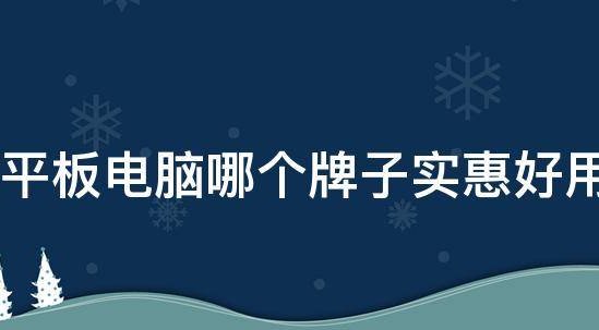 平板哪个牌子好用又实惠