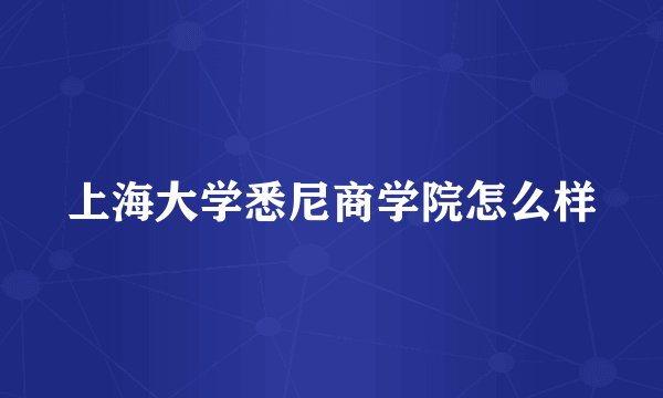 上海大学悉尼商学院怎么样