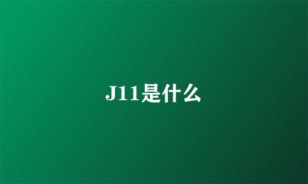 J11是什么