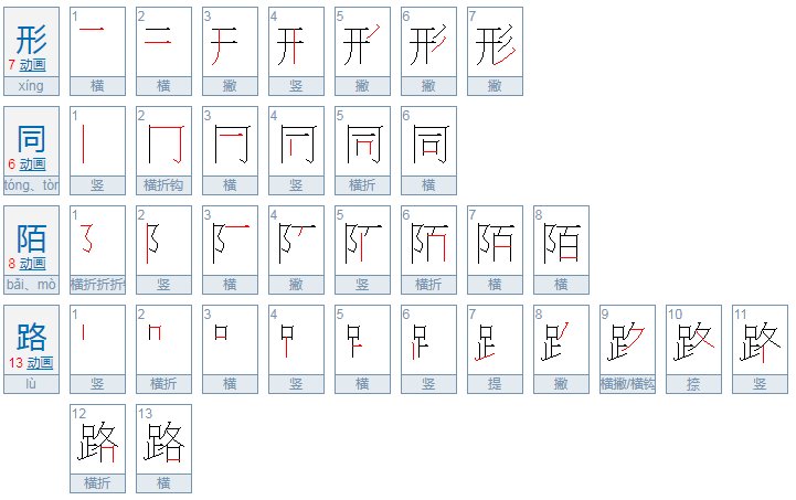 形同陌路是什么意思？