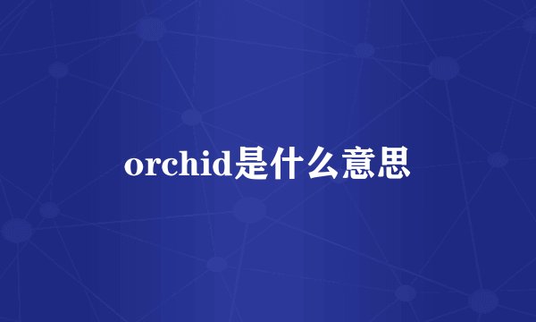 orchid是什么意思