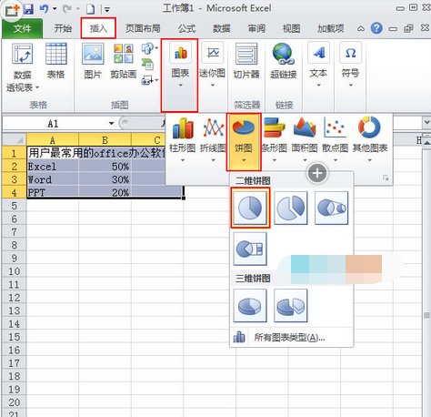 怎么在excel中做扇形中的扇形图
