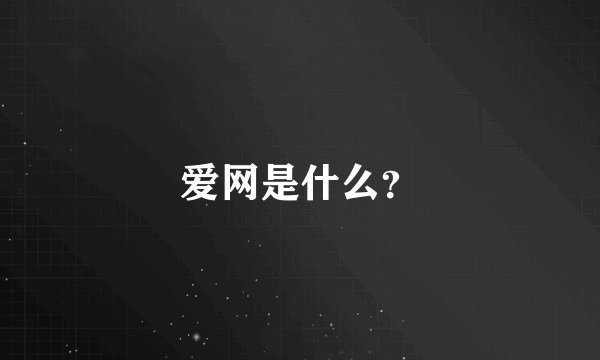 爱网是什么？