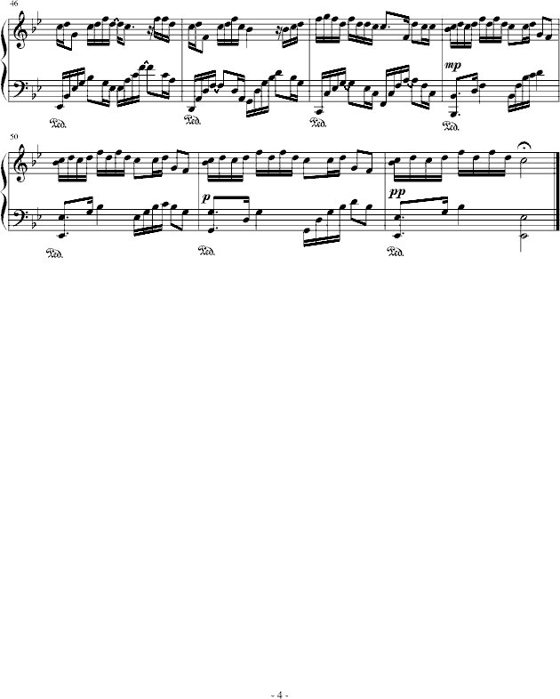 《青花瓷》钢琴五线谱（完整的）