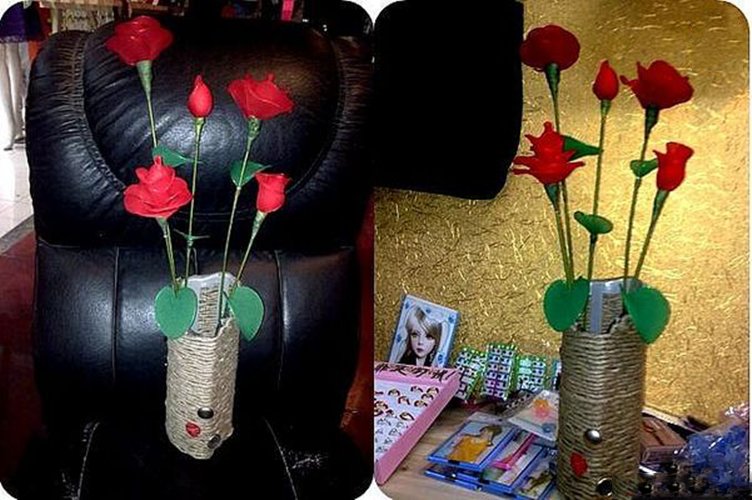 手工丝袜花的玫瑰花怎么做