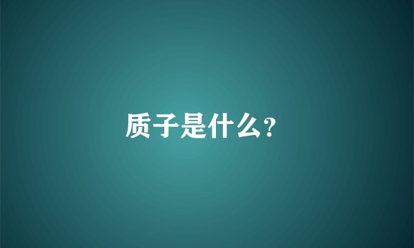 质子是什么？