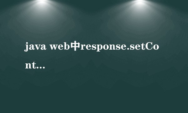 java web中response.setContentType(