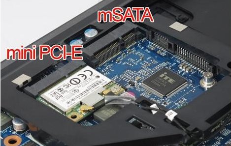 笔记本mSATA接口和mini PCI-E接口之间的区别解析图