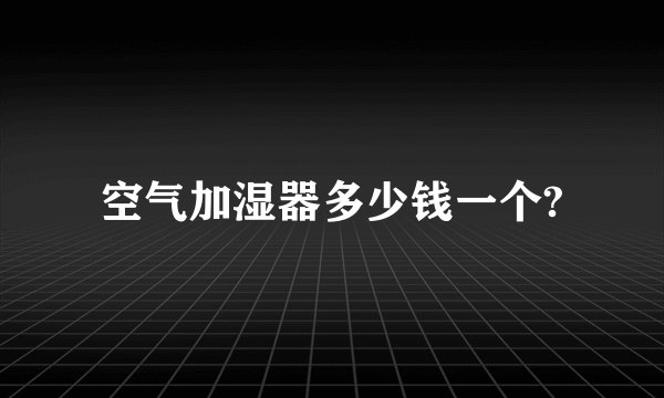 空气加湿器多少钱一个?