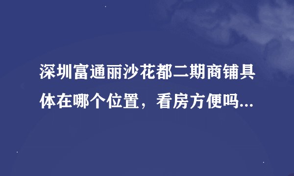 深圳富通丽沙花都二期商铺具体在哪个位置，看房方便吗，主要缺点是什么？