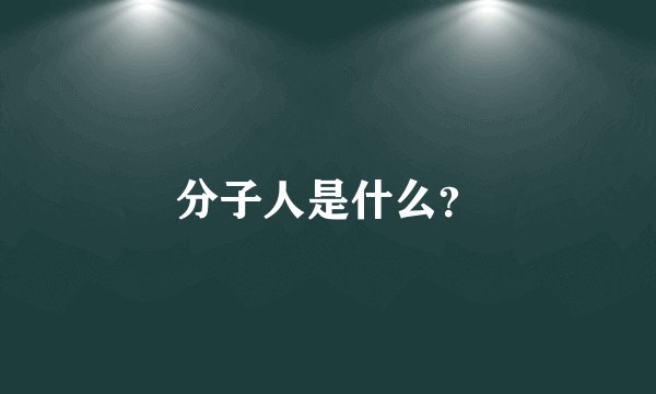 分子人是什么？