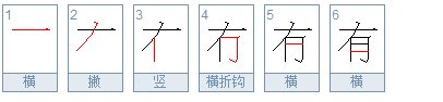 “有”字的笔画、笔顺、笔划怎么写？