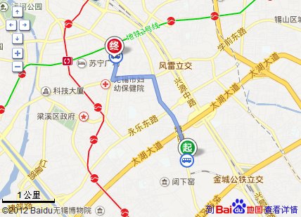 江苏无锡塘南路招商城到解放东路多远