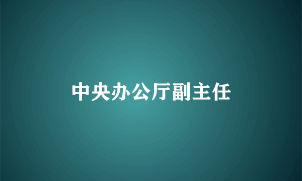中央办公厅副主任