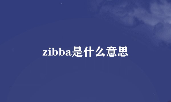 zibba是什么意思