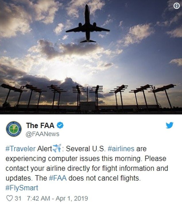 美国航空系统瘫痪，航空系统如此脆弱你怎么看？