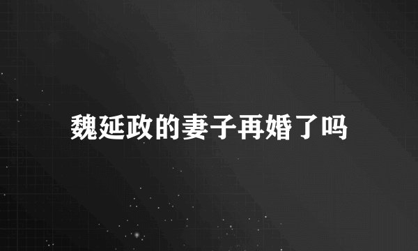 魏延政的妻子再婚了吗