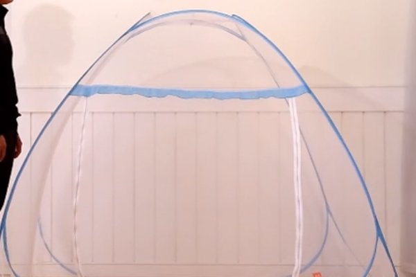 公主圆顶蚊帐如何折叠