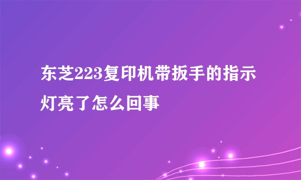 东芝223复印机带扳手的指示灯亮了怎么回事