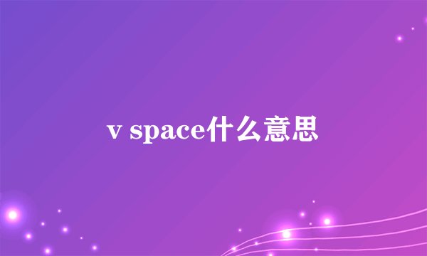 v space什么意思