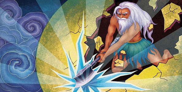 盘古开天地的起因经过和结果。