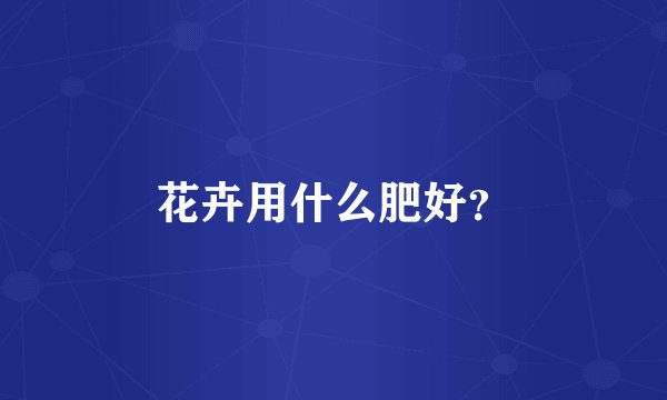 花卉用什么肥好？