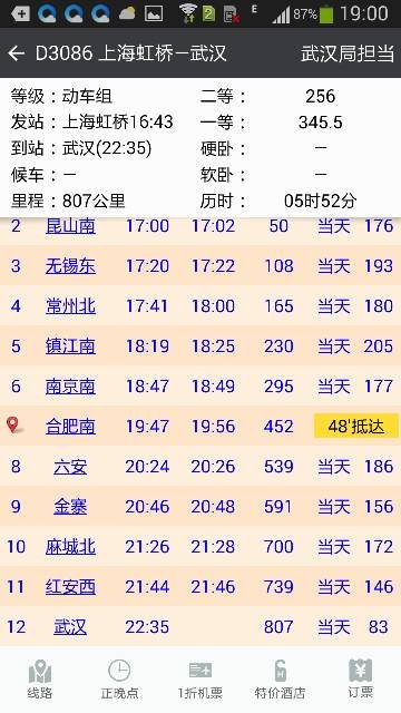 动车d3086几点到南京南站