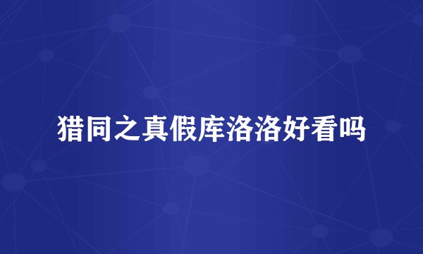 猎同之真假库洛洛好看吗