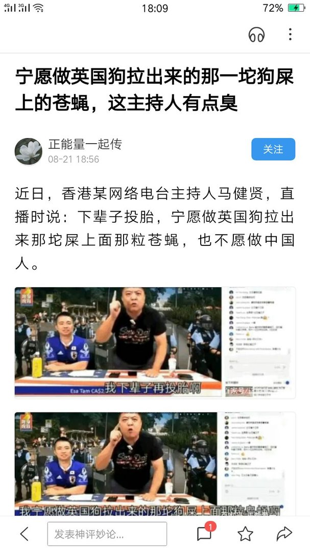 听说他是外国狗屎上的苍蝇。