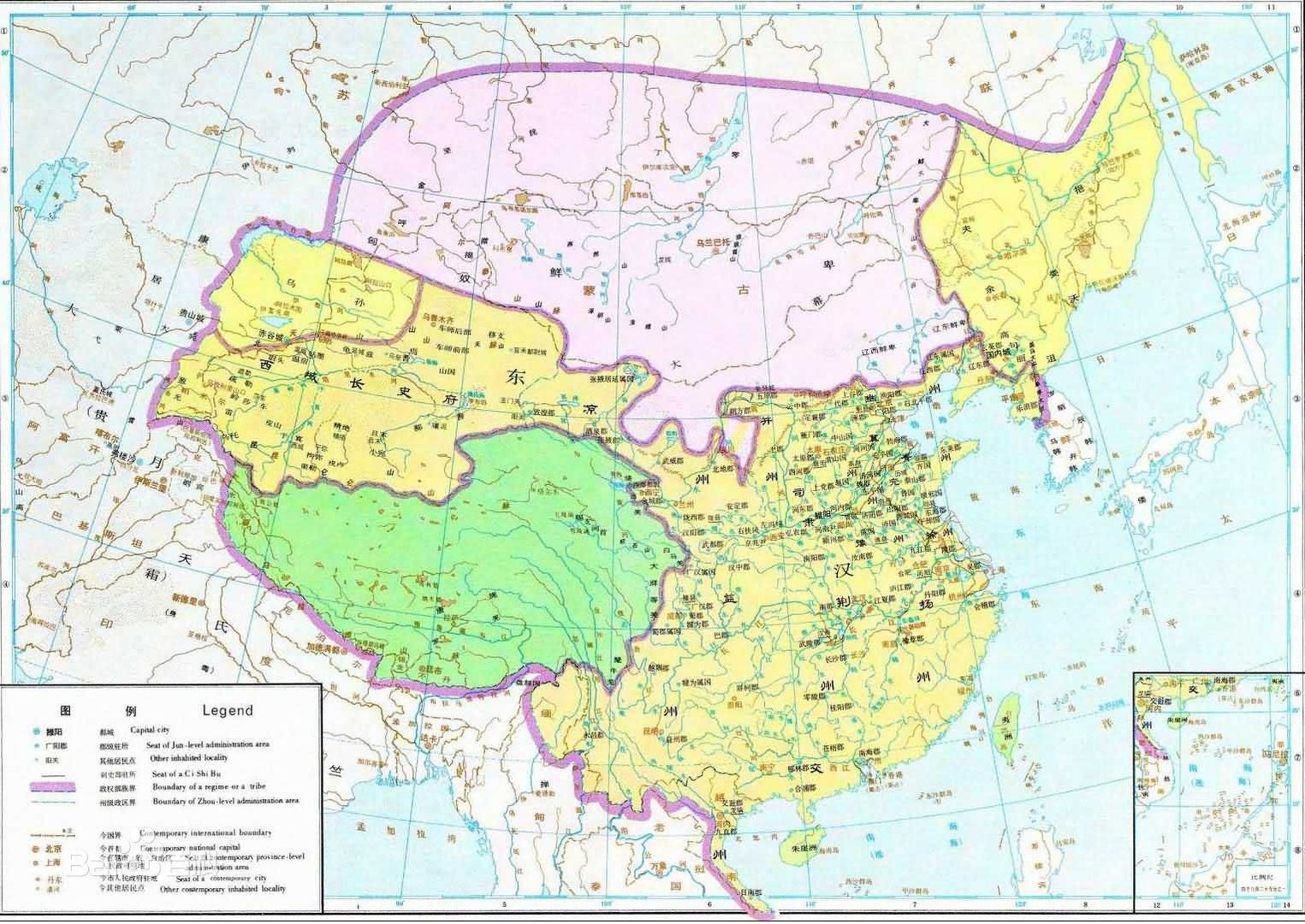 汉朝末年时期的世界地图