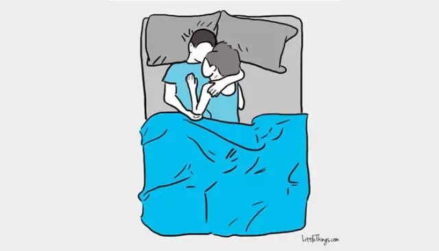 情侣间最常见的10种睡姿