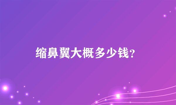 缩鼻翼大概多少钱？