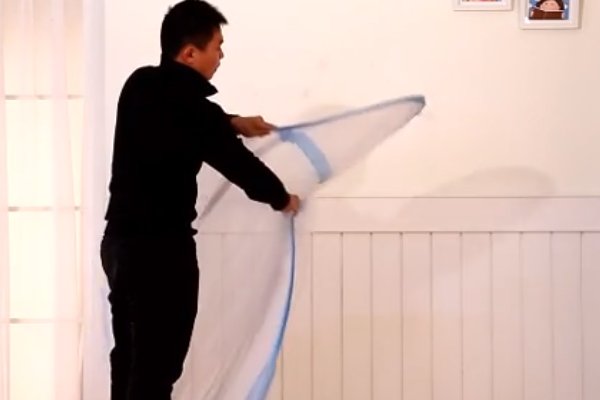 公主圆顶蚊帐如何折叠