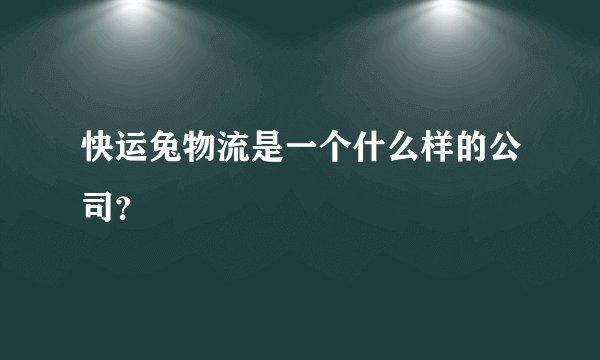 快运兔物流是一个什么样的公司?